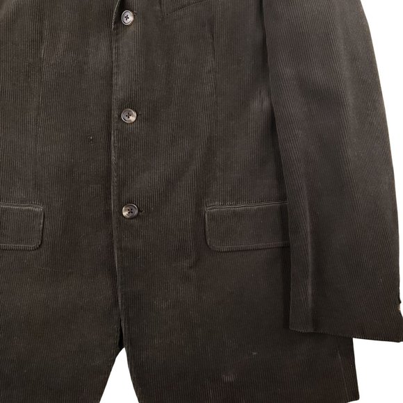 Polo Ralph Lauren Corduroy Olive Green 3 Button Sports Coat Blazer Mens Large - Picture 4 of 10